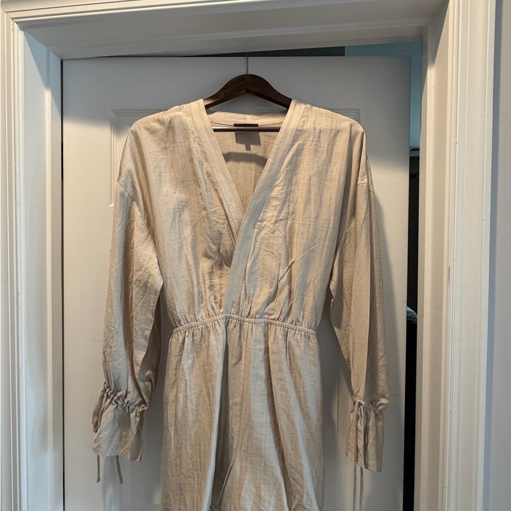Vici Taupe Long Sleeve Romper - Picture 4 of 7